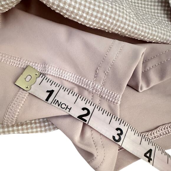 Adidas AEROREADY Skort Tan Gingham Built-In Shorts NWT Size Medium $90 Athletic - Picture 3 of 12